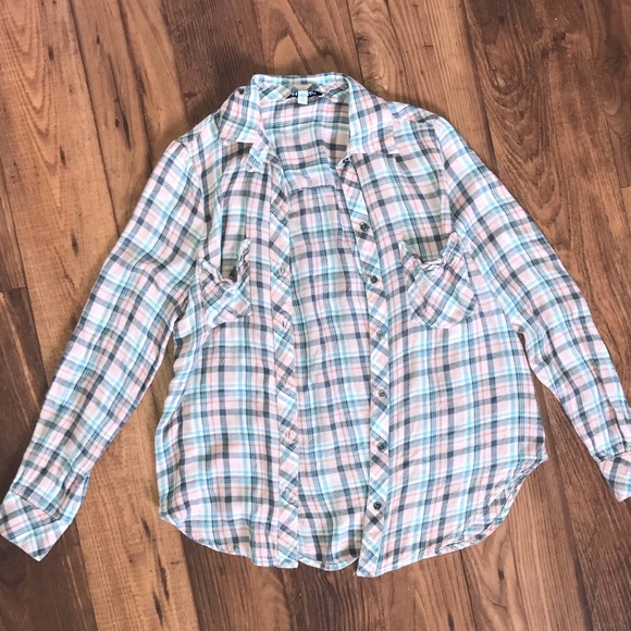 William Rast Plaid Girl’s Top - Picture 1 of 5
